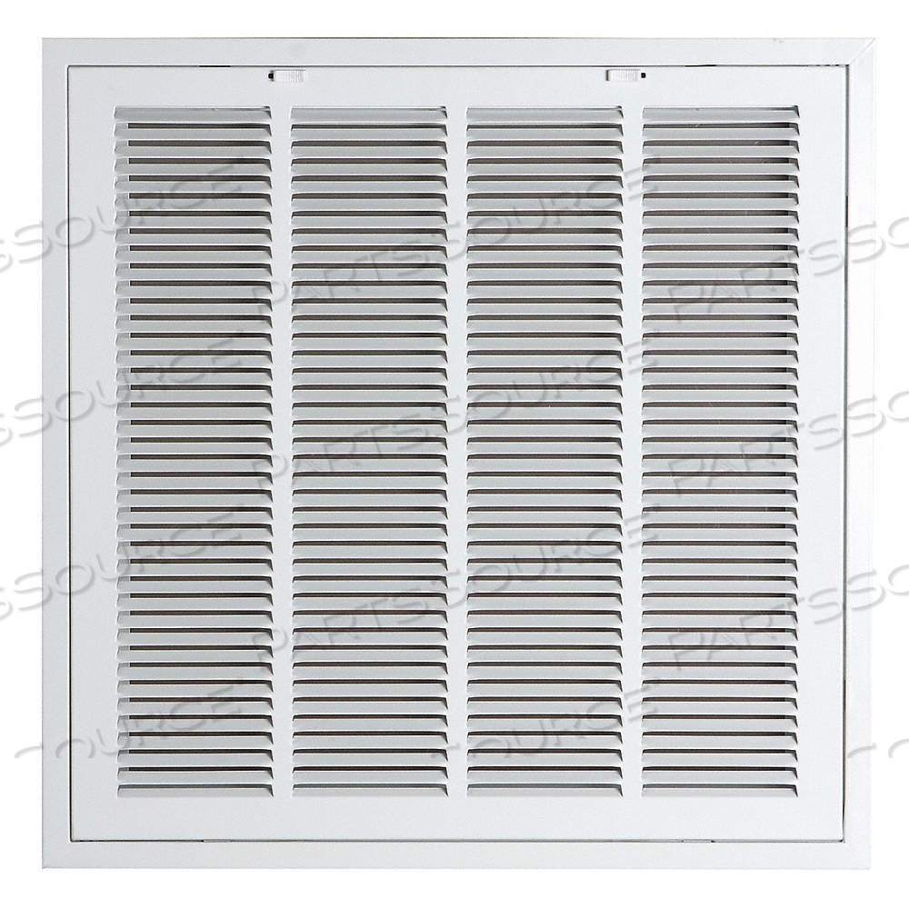FILTERED RETURN AIR GRILLE, LOUVERED GRILLE, WHITE, POWDER COATED, STEEL, 26 5/8 IN H, 26 5/8 IN W by Approved Vendor FILTERED RETURN AIR GRILLE, LOUVERED GRILLE, WHITE, POWDER COATED, STEEL, 26 5/8 IN H, 26 5/8 IN W by Approved Vendor