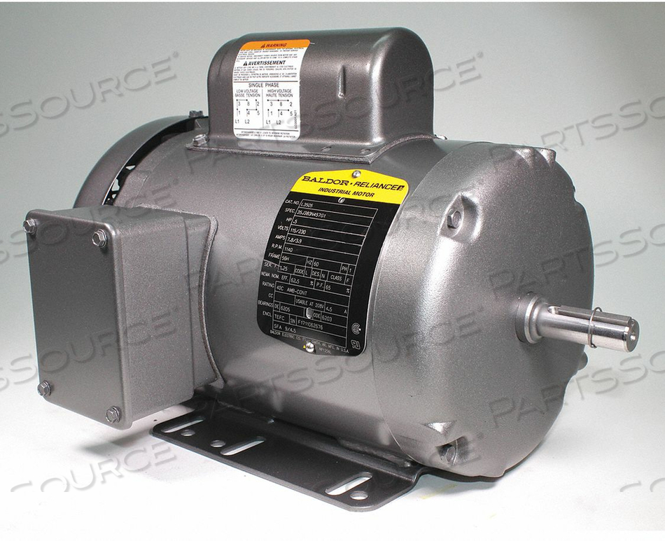 MOTOR 1/2 HP 1140 RPM 115/230V 56/56H by BALDOR MOTOR 1/2 HP 1140 RPM 115/230V 56/56H by BALDOR