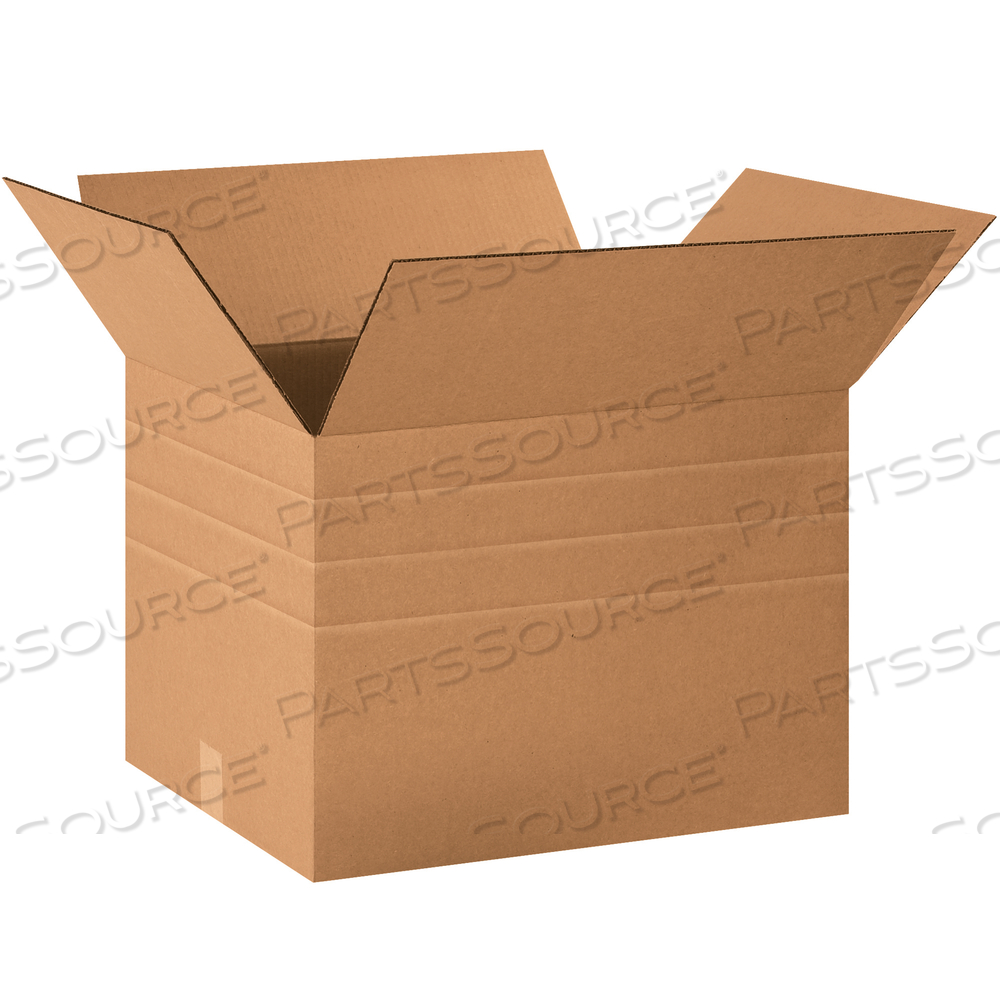 MULTI-DEPTH CORRUGATED BOXES, 18" X 14" X 12", KRAFT, 25/BUNDLE by BOX Partners (Box Acquisitions, LLC)