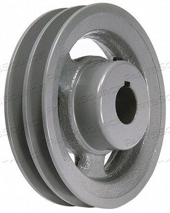 STANDARD V-BELT PULLEY, FIXED BORE, 2 GROOVE, 7.25 IN OD, 1 IN BORE, CAST IRON by TB Wood's