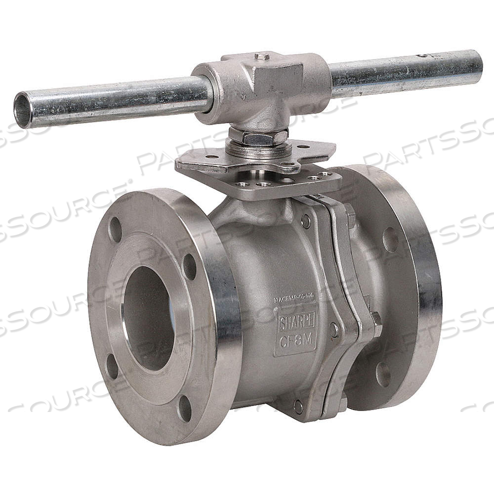 SHARPE VALVES MANUAL TWO-WAY BALL VALVE, 3 IN, 316 STAINLESS STEEL, STRAIGHT VALVE BODY, TWO-PIECE by Approved Vendor