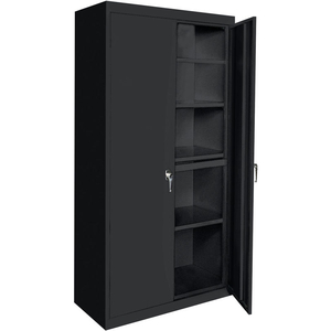 ALL ADJUSTABLE ALL-WELDED STORAGE CABINET, 30"WX18"DX72"H, BLACK by Steel Cabinets USA, Inc