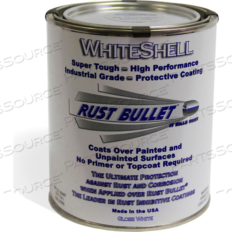 WHITESHELL PROTECTIVE COATING AND TOPCOAT QUART CAN by Rust Bullet LLC