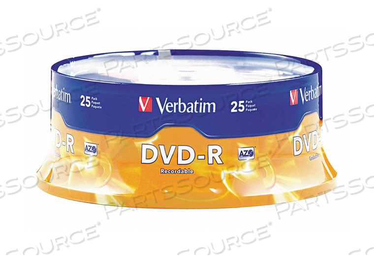 DVD-R DISC 4.70 GB 120 MIN 16X PK25 