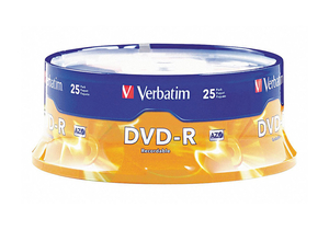 DVD-R DISC 4.70 GB 120 MIN 16X PK25 by Verbatim