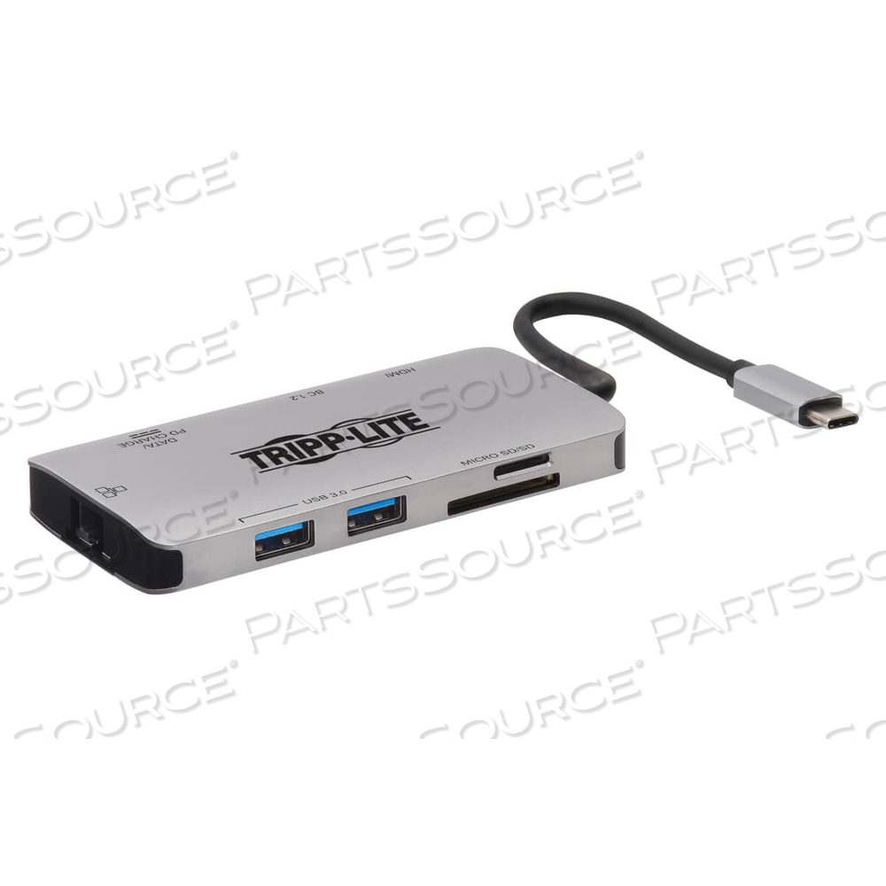 USB-C-4KHDMI HUB,X3USBA,GBE,SD by Tripp Lite