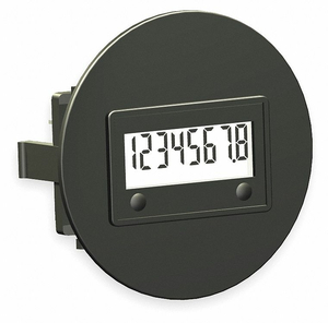 LCD HOUR METER SAE ROUND FLUSH 8 DIGIT by Trumeter