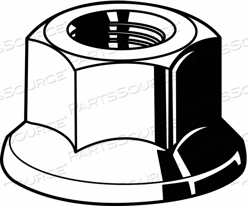 LOCK NUT, TOP LOCK DISTORTED THREAD, 5/8"-11 THREAD SIZE, STEEL, GRADE G, ZINC PLATED by Fabory