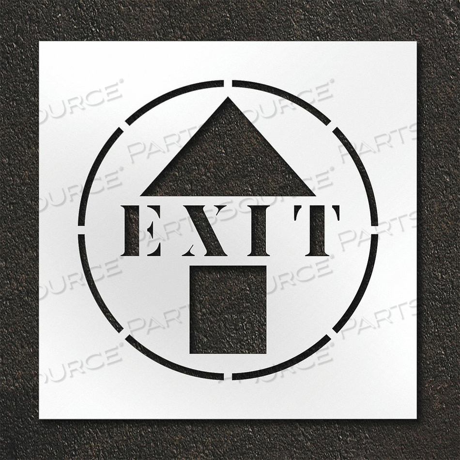 PAVEMENT STENCIL EXIT WITH ARROW by RAE Products & Chemicals Corp. PAVEMENT STENCIL EXIT WITH ARROW by RAE Products & Chemicals Corp.