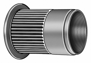RIVET NUT, #10-32 THREAD SIZE, 31/64 IN OVERALL LG, 19/64 IN INSERT DIA, STEEL, PLAIN, STEEL by Fabory