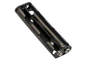 BATTERY HOLDER, 1.24 IN DIA, POLYPROPYLENE PLASTIC, NICKEL-PLATED SPRING STEEL METAL, BLACK, CHASSIS MOUNTING, 4 CELLS, -10 TO 100 DEG C OPE by Arjo Inc.