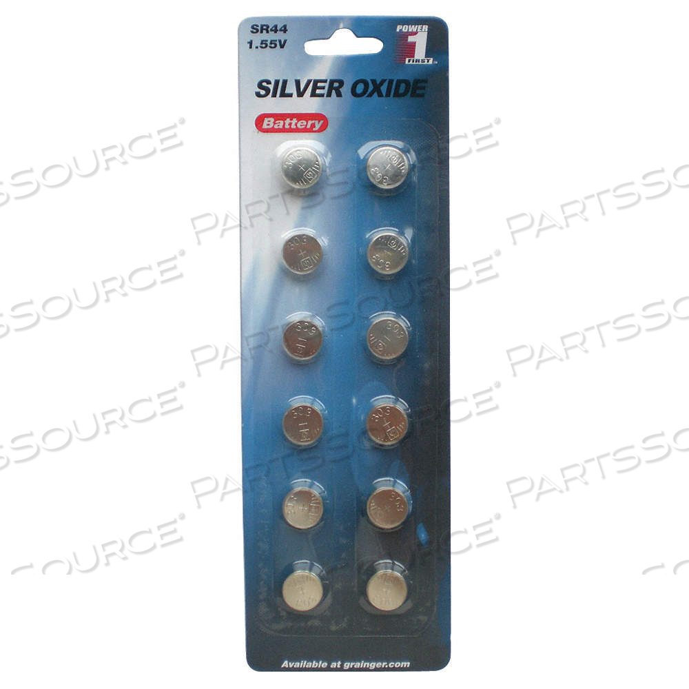 BUTTON CELL BATTERY, 76 BATTERY SIZE, SILVER OXIDE, 150 MAH CAPACITY, 1.5V DC, -40°F by Approved Vendor