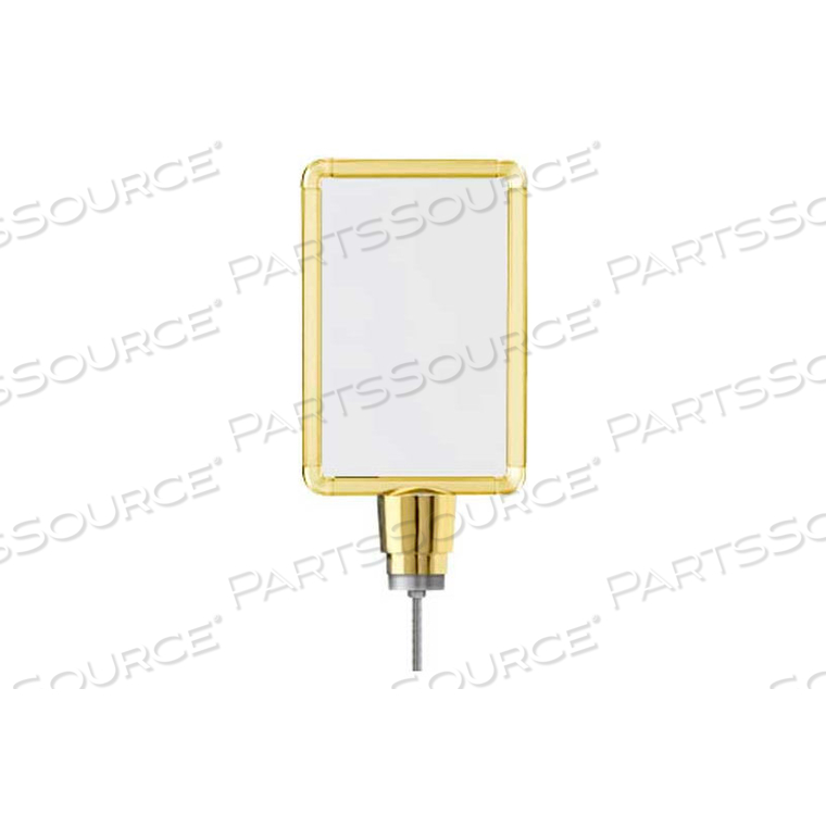 VERTICAL DRUM TOP POST SIGN FRAME, 7" X 11", GOLD by Lavi
