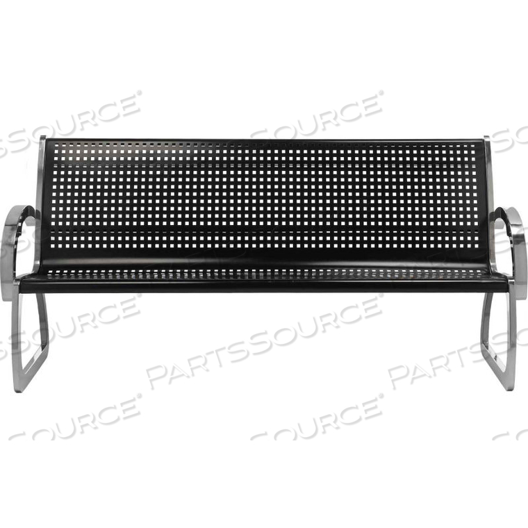 SKYLINE BLACK STEEL/STAINLESS STEEL 4' BENCH by Dci Marketing