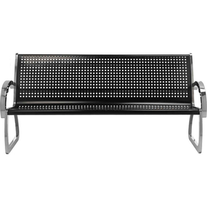 SKYLINE BLACK STEEL/STAINLESS STEEL 4' BENCH by Dci Marketing