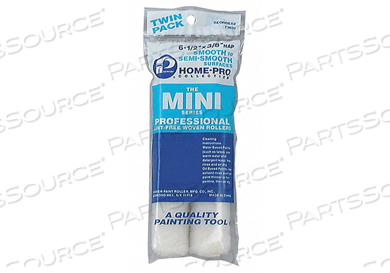 MINI PAINT ROLLERS 6-1/2 L 3/8 NAP PK2 by Premier
