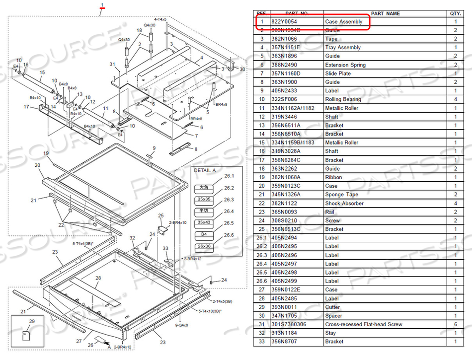 CONTAINER ASSY. 