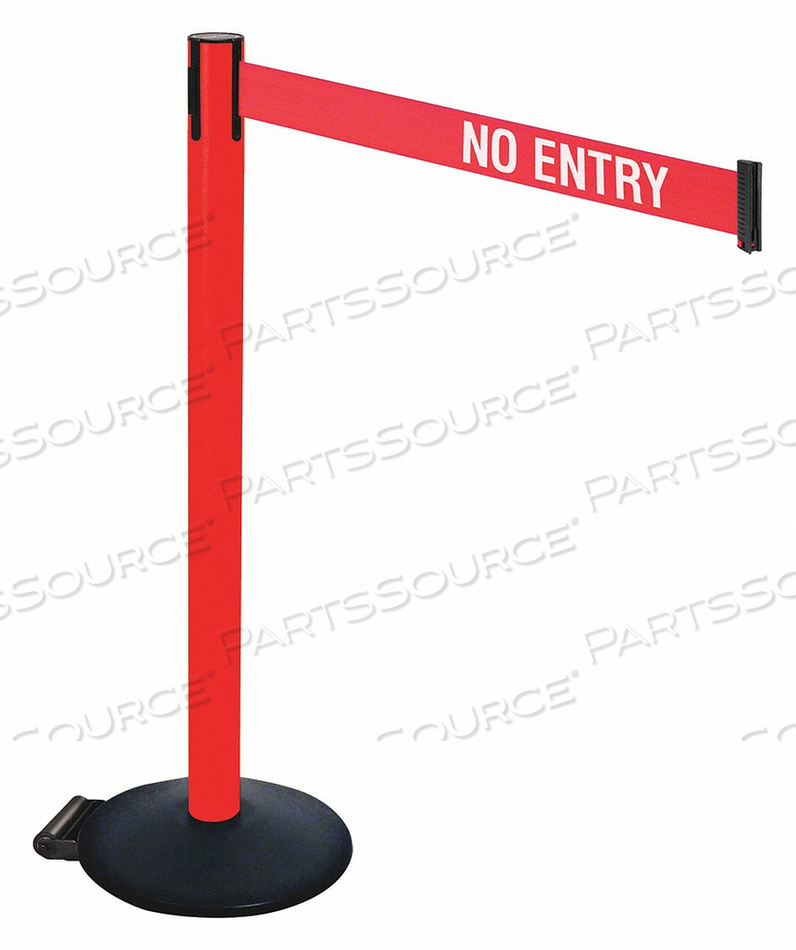 BARRIER POST PVC POST W/WHEELS NO ENTRY by VISIONTRON Corp.