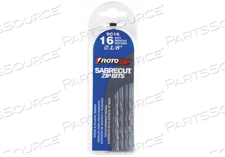 SABERCUT DRYWALL BIT HSS PK16 by Rotozip SABERCUT DRYWALL BIT HSS PK16 by Rotozip