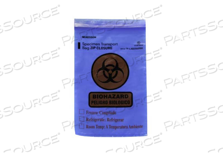 SPECIMEN TRANSPORT BAG WITH DOCUMENT POUCH (1000 PER CASE) by McKesson SPECIMEN TRANSPORT BAG WITH DOCUMENT POUCH (1000 PER CASE) by McKesson