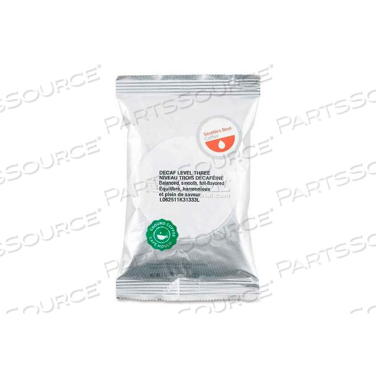 LEVEL 3 BEST BLEND GROUND COFFEE, DECAFFEINATED, 2 OZ., 18/BOX by Seattle's Best Coffee