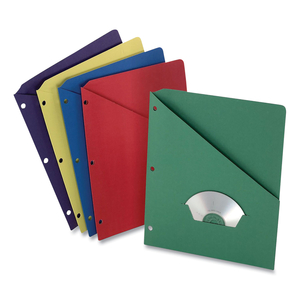 SLASH POCKET PROJECT FOLDERS, 3-HOLE PUNCHED, STRAIGHT TAB, LETTER SIZE, ASSORTED, 25/PACK by Esselte Pendaflex Corp.