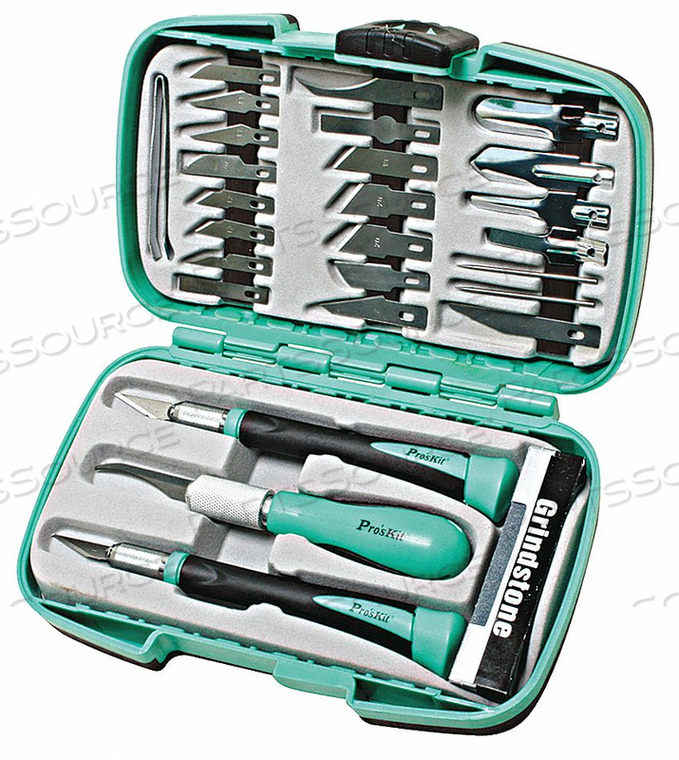 HOBBY KNIFE SET RUBBER/STEEL GREEN 30 PC by Eclipse Enterprises, Inc.