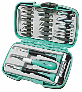 HOBBY KNIFE SET RUBBER/STEEL GREEN 30 PC by Eclipse Enterprises, Inc. HOBBY KNIFE SET RUBBER/STEEL GREEN 30 PC by Eclipse Enterprises, Inc.