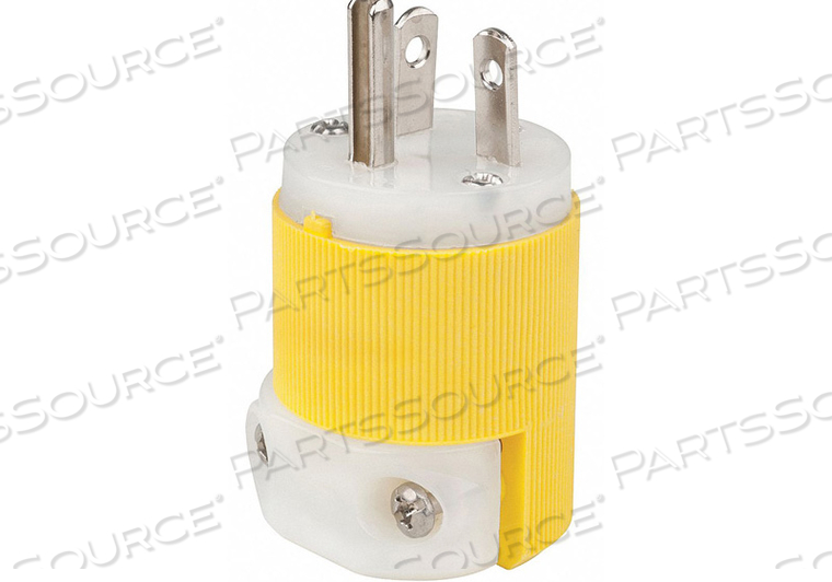 STRAIGHT BLADE PLUG 20A 5-20P YELLOW by Hubbell Incorporated, Wiring Device-Kellums