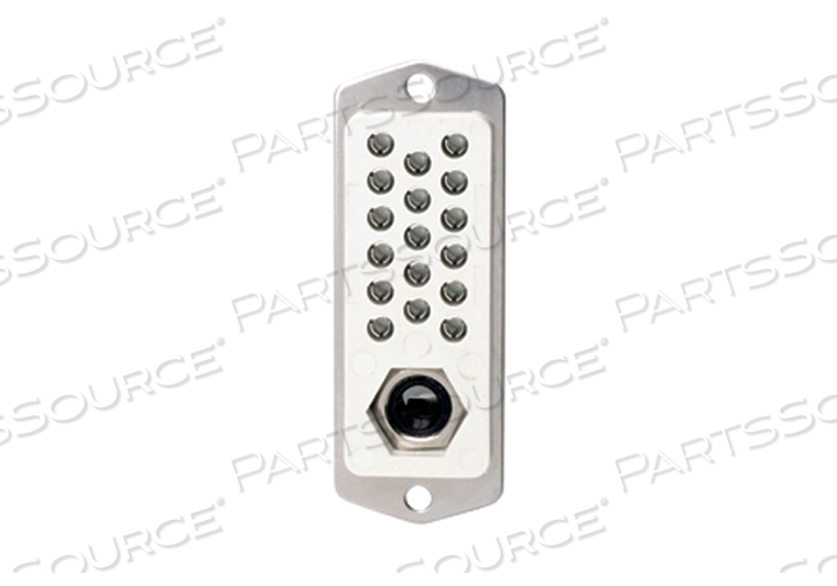 17-PIN RECEPTACLE, WITH PLASTIC 1/4" PHONE JACK by Crest Healthcare