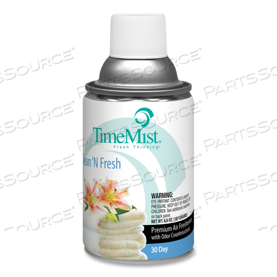 PREMIUM METERED AIR FRESHENER REFILL, CLEAN N FRESH, 6.6 OZ AEROSOL SPRAY by TimeMist