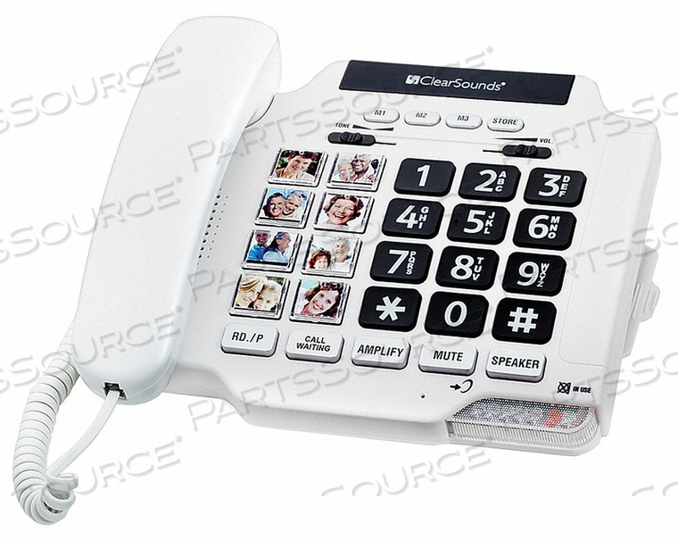 TELEPHONE CORDED WHITE by ClearSounds TELEPHONE CORDED WHITE by ClearSounds
