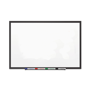 CLASSIC PORCELAIN MAGNETIC WHITEBOARD, 60 X 36, BLACK ALUMINUM FRAME by Quartet