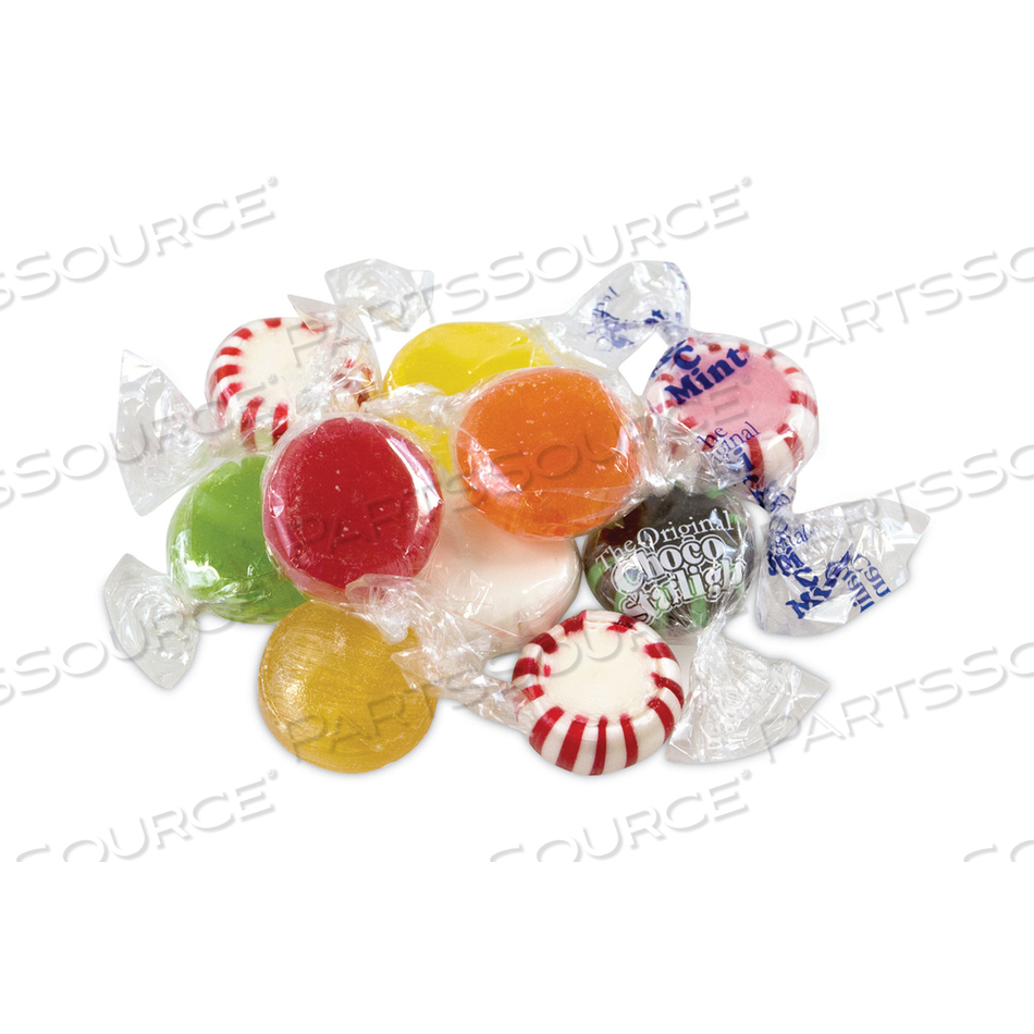 CANDY JAR FAVORITES, ASSORTED FLAVORS, 5 LB, 90 PIECES/JAR 