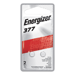 BATTERY, BUTTON CELL, 377, SILVER OXIDE, 1.5V, 24 MAH by Energizer