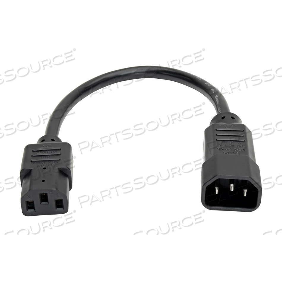 1FT 18 AWG C14 - C13 PDU POWER CORD - BLACK by Tripp Lite