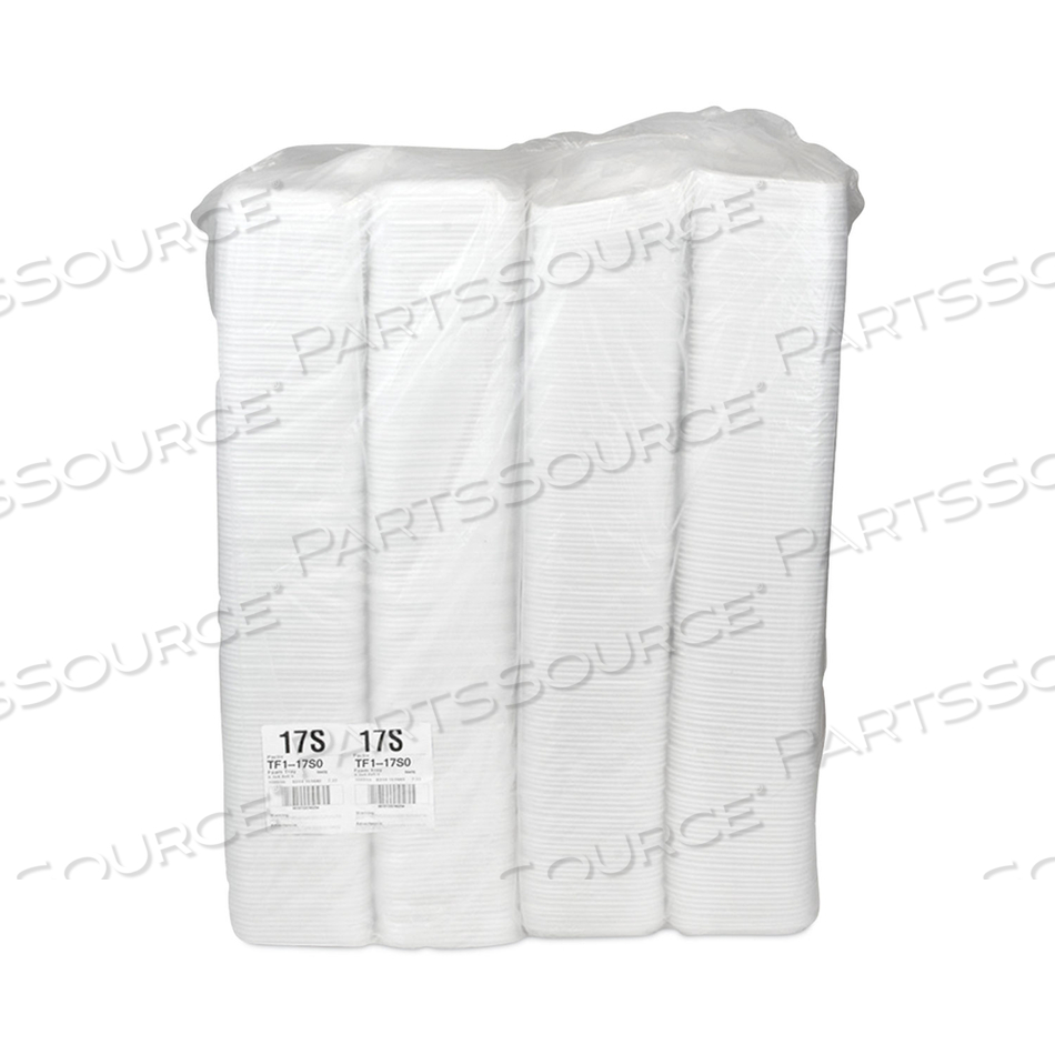 SUPERMARKET TRAY, #17, 8.3 X 4.8 X 0.65, WHITE, FOAM by Pactiv