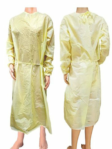 PROTECTIVE PROCEDURE GOWN, X-LARGE, YELLOW, NONSTERILE, AAMI LEVEL 1, DISPOSABLE (10/BG) by Cypress