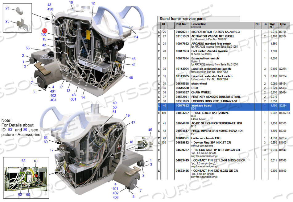 ARCADIS AVANTIC INTERFACE BOARD 