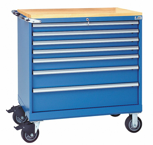 MOD DRWR CAB 43-1/4 H 7 DRWR BRIGHT BLUE by Lista
