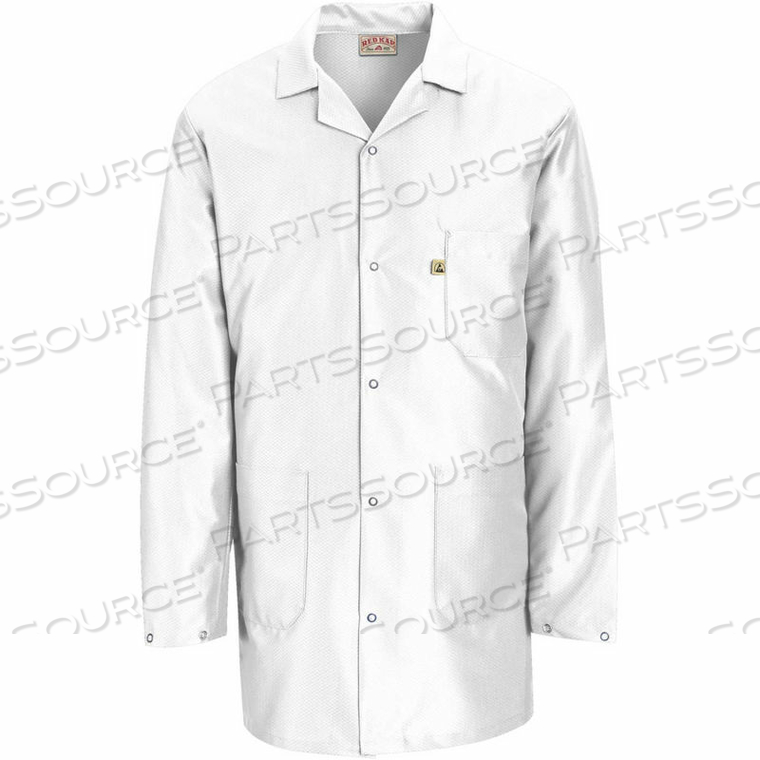RED KAP UNISEX ESD/ANTI-STATIC COUNTER JACKET, WHITE, POLYESTER/NYLON, L by VF Imagewear, Inc.