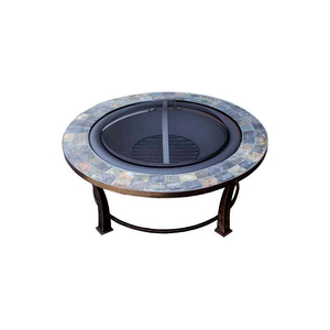 FIRE PIT WOOD BURNING 40" ROUND SLATE by Hiland