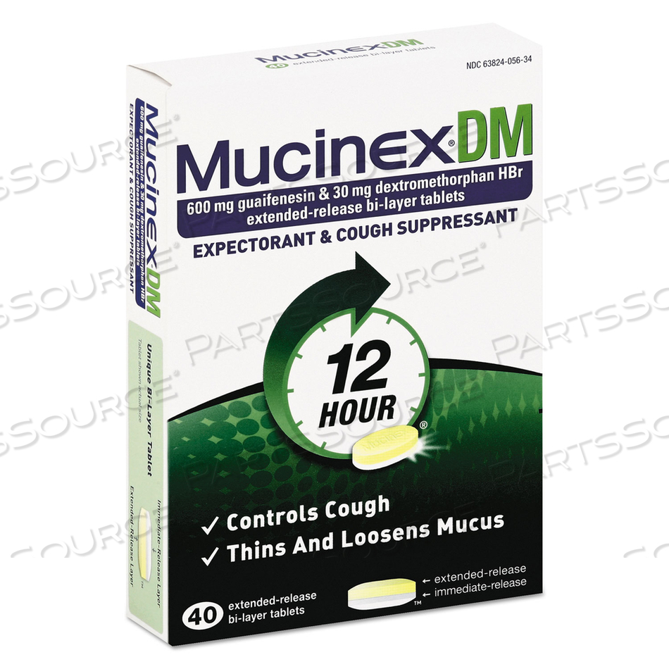 DM EXPECTORANT AND COUGH SUPPRESSANT, 40 TABLETS/BOX 