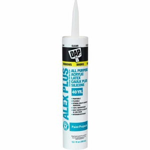 ALEX PLUS ACRYLIC LATEX CAULK PLUS SILICONE - 10.1 OZ., CLEAR - by DAP Products Inc.
