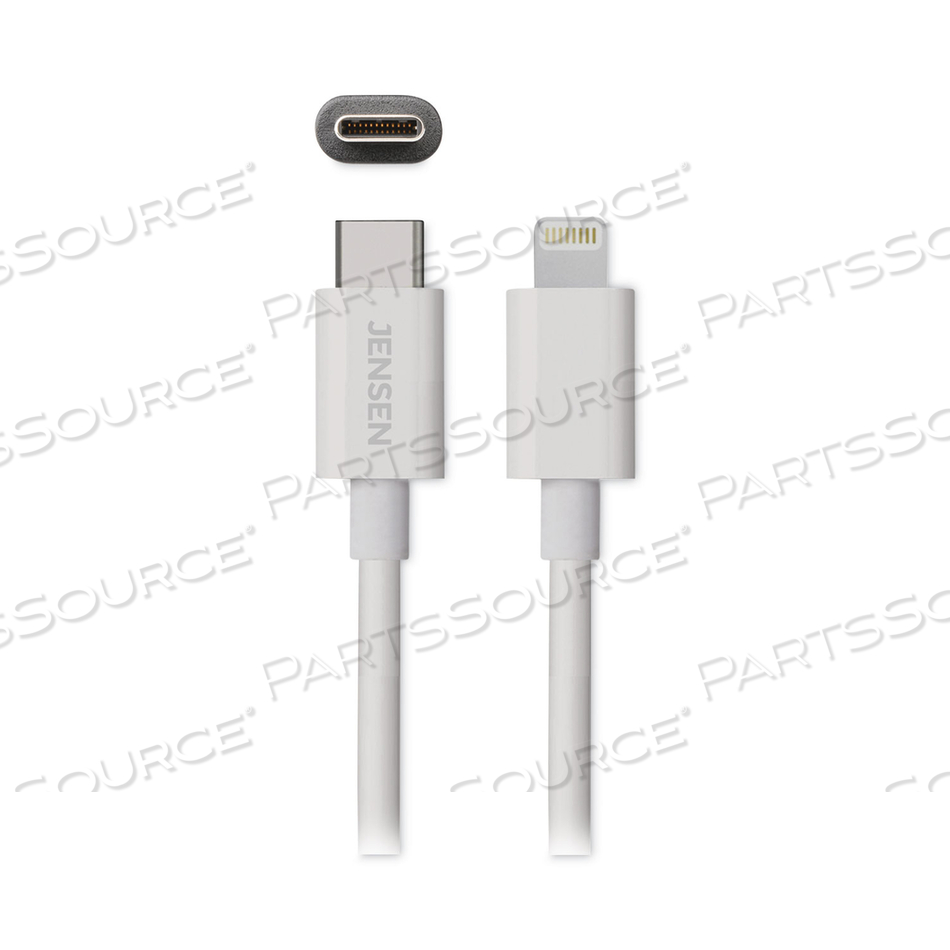 USB-C TO LIGHTNING CABLE, 6 FT, WHITE 