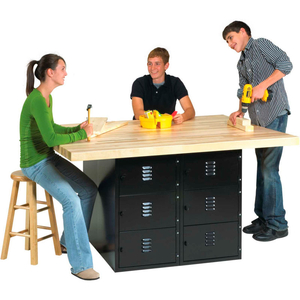 4-STATION WORKBENCH W/0 VISES - BLACK by Diversified Woodcrafts