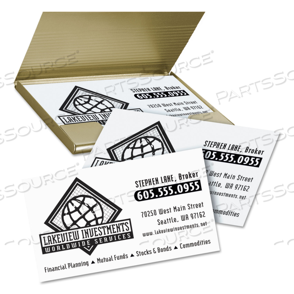 CLEAN EDGE BUSINESS CARD VALUE PACK, LASER, 2 X 3.5, WHITE, 2,000 CARDS, 10 CARDS/SHEET by Avery CLEAN EDGE BUSINESS CARD VALUE PACK, LASER, 2 X 3.5, WHITE, 2,000 CARDS, 10 CARDS/SHEET by Avery