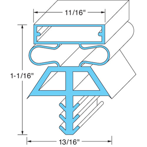 DOOR GASKET - LH, 36-1/2" X 77-1/2" by Kolpak Refrigeration