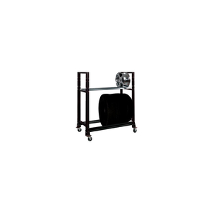 2 TIER TIRE CART- 54-3/4"W X 25-5/8"D X 62"H-GLOSS BLACK by Shure Incorporated