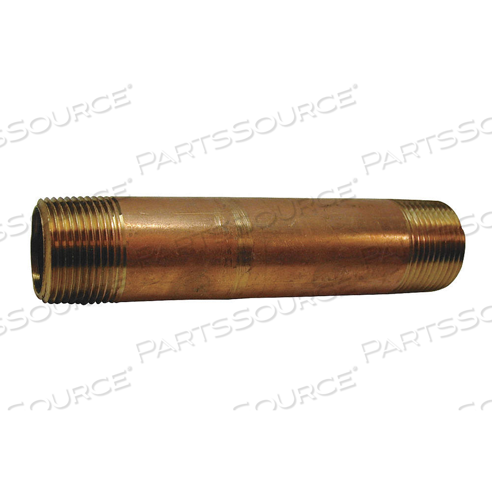 NIPPLE, RED BRASS, 1 IN NOMINAL PIPE SIZE, 5 IN OVERALL LG, THREADED ON BOTH ENDS, SCHEDULE 40 by Approved Vendor NIPPLE, RED BRASS, 1 IN NOMINAL PIPE SIZE, 5 IN OVERALL LG, THREADED ON BOTH ENDS, SCHEDULE 40 by Approved Vendor
